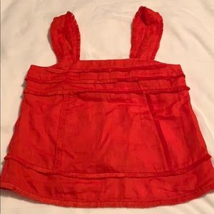 J CREW Red Edgy Wide Strap Top 6